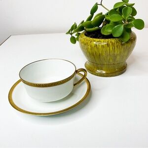 Limoges Vintage France Bone China With Gold Inlay